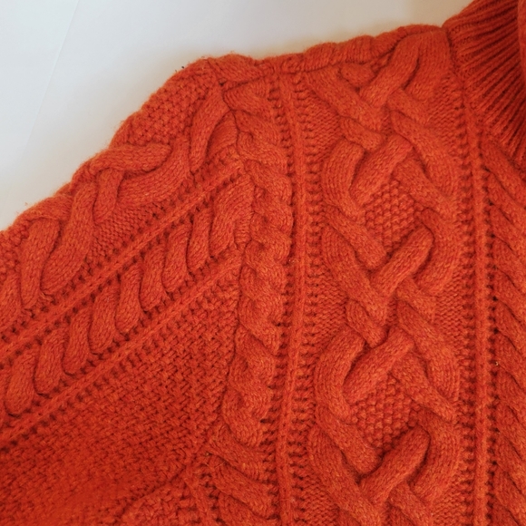 Ralph Lauren Rugby Wool Burnt Orange Zip-Up Sweater - Picture 13 of 14